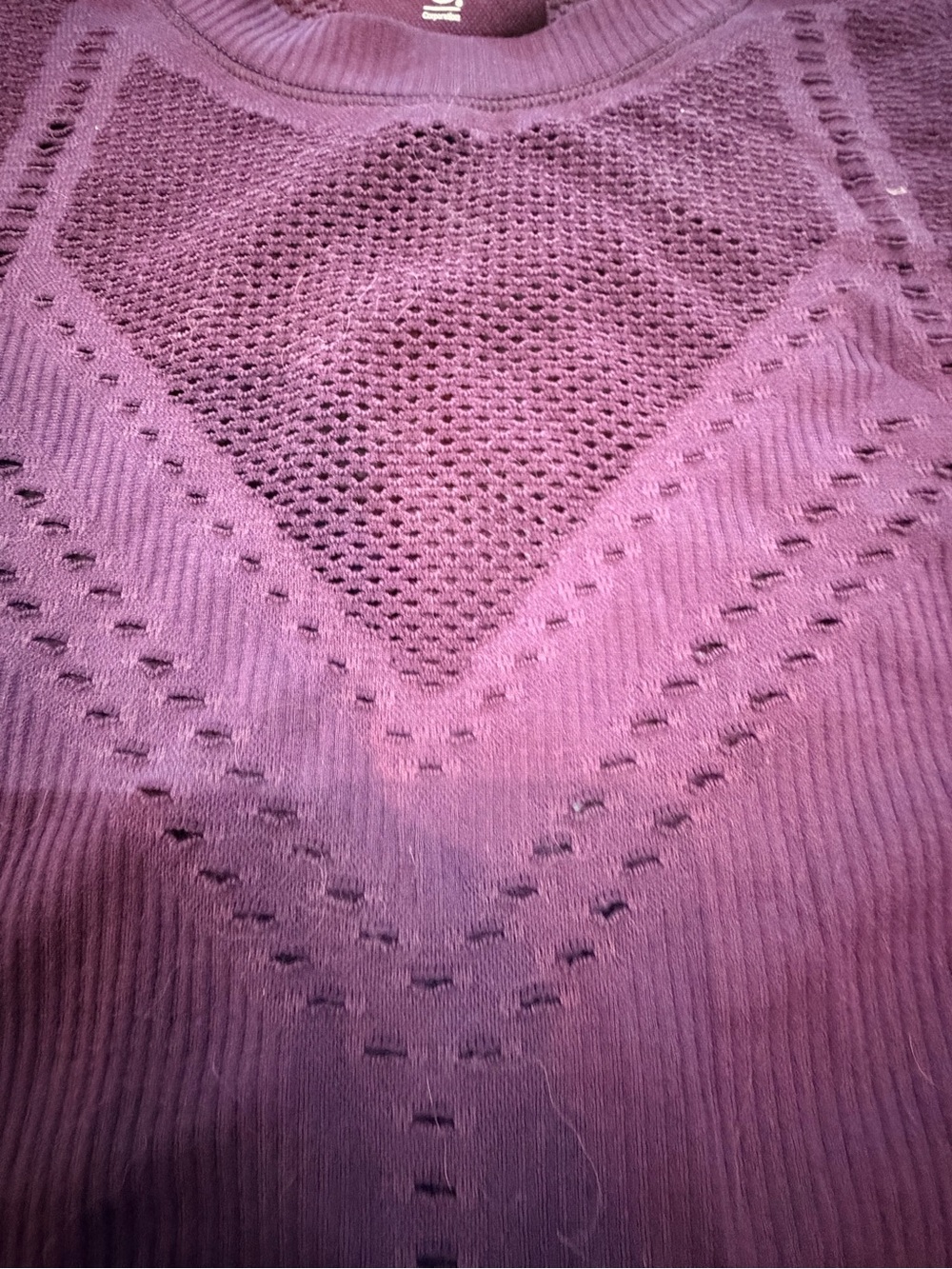 Athleta Small Seamless Mesh Ventilated Workout Tank Plum Purple Activewear - Picture 4 of 8